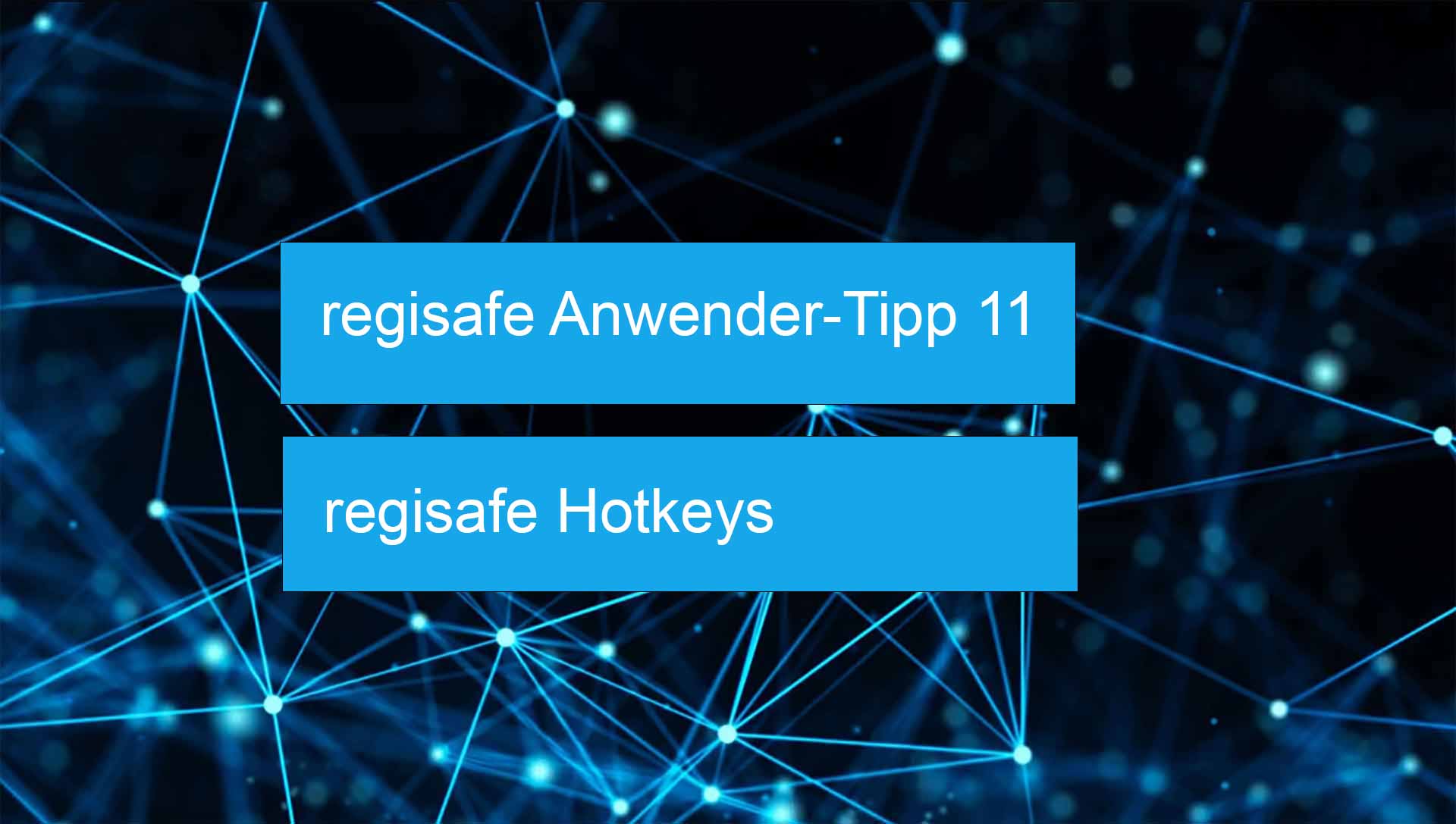 regisafe Anwender-Tipp