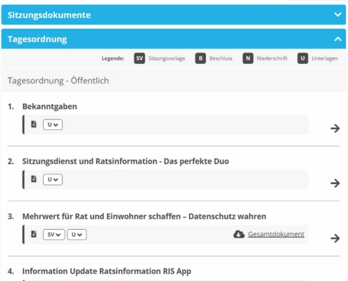 digitales Verfahren Ratsinformation