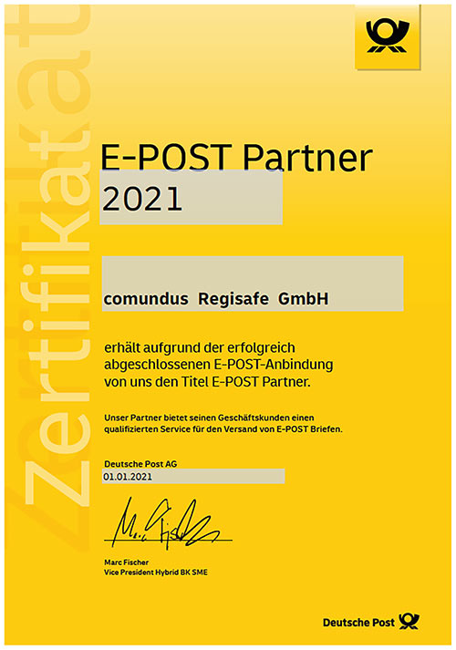 E-Post Partner-Zertifikat